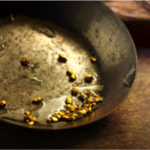 gold in a pan